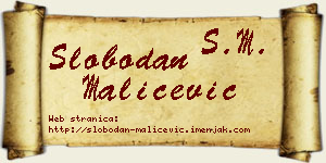Slobodan Maličević vizit kartica